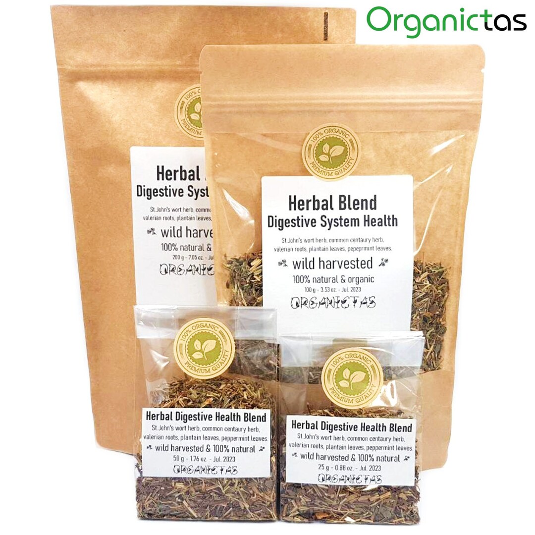 Herbal Digestion Blend Tea With 5 Selected Herbs. Wild Harvested