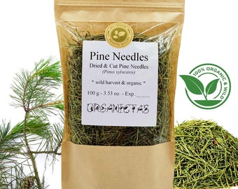 Organic Pine Needles 100g/3.53oz. Wild Picked Scots Scotch White Pine (Pinus sylvestris) for Pine Needle Tea Premium Quality Wildharvested