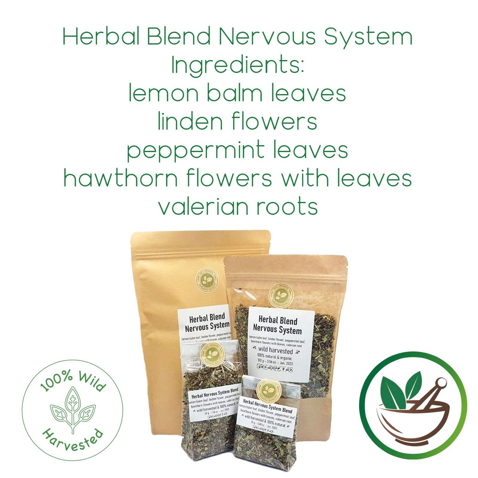 Herbal Tea Blend for Nervous System Health AntiStress Etsy