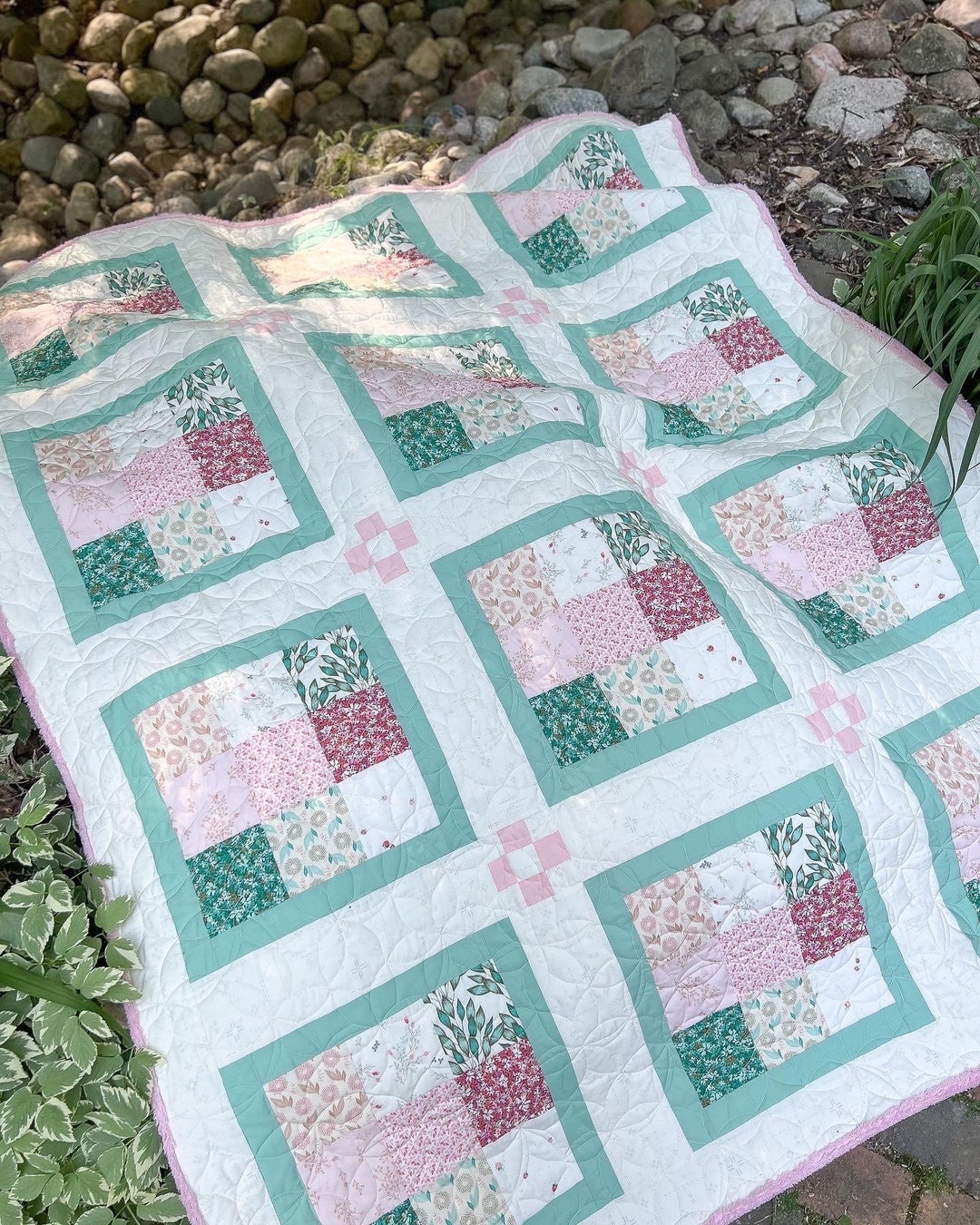 Quilt Square Template.pdf Cottage Square Quilt PDF Pattern - Etsy