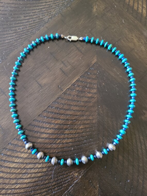 Lapis and turquoise necklace - Gem Lapis and turquoise necklace - Gem