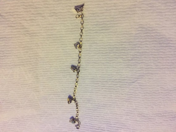 Vintage 1950's Silver Enamel Tea Set Charm Bracele
