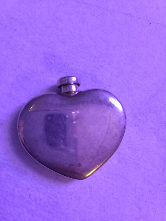 Vintage T & Co Puffed Heart Perfume Flask Bottle