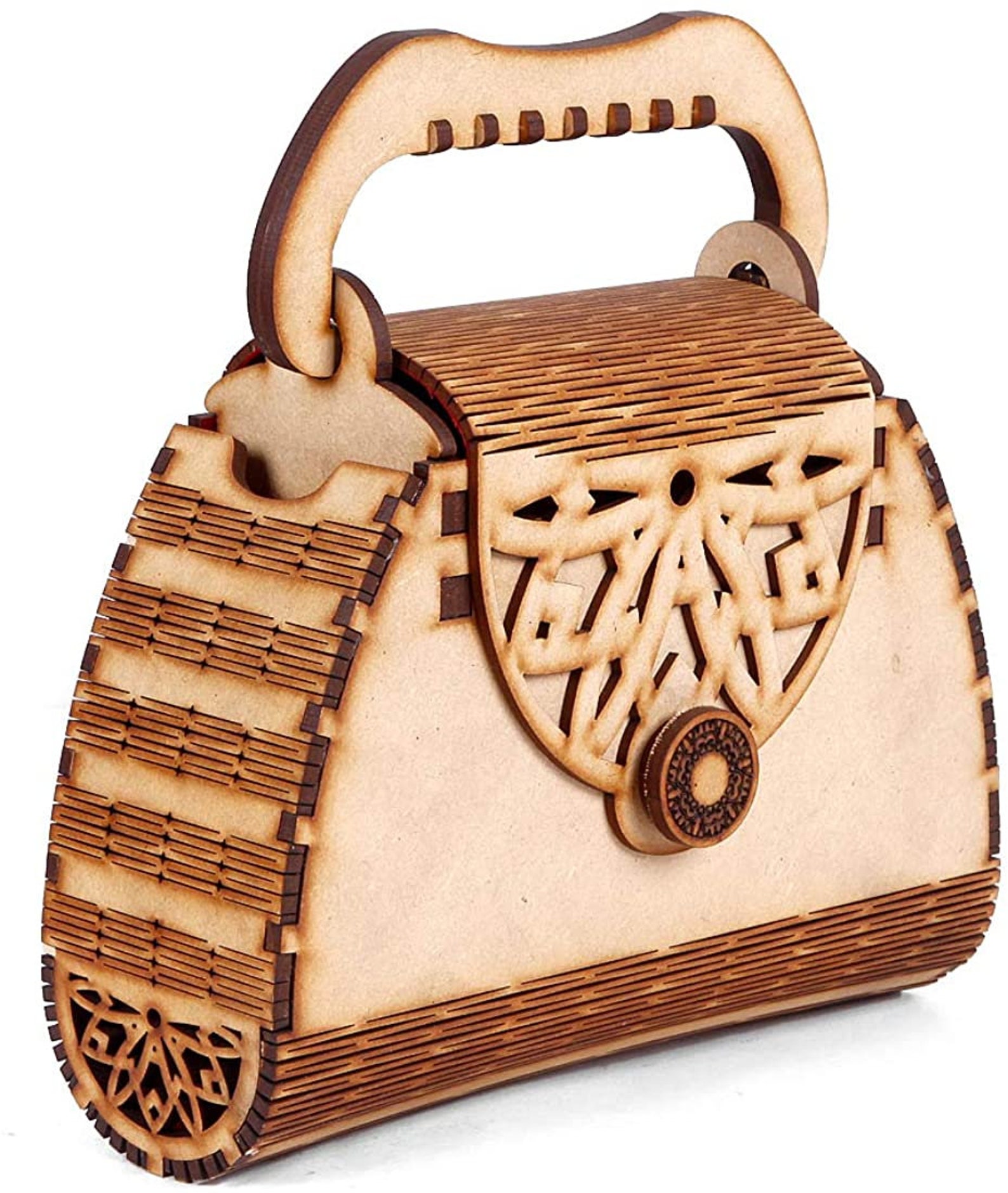 Wooden Clutch Bag Wood Bag Eco Friendly Wooden Bag Ladies Etsy