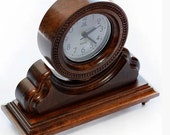 Alarm Clock Wooden Table Clock Wood Desk Clock Handmade Wood Vintage Clock Rustic Clock Wooden Mantel Clock Wood Kitchen Clock Tabletop