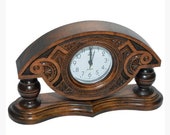 Wooden Table Clock Wood Desk Clock Handmade Alarm Clock Wood Vintage Clock Rustic Clock Wooden Mantel Clock Wood Kitchen Clock Tabletop