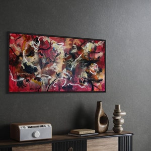 acrylic painting on canvas, pink painting, modern abstract painting, original canvas art, wall art abstract, contemporary art, red painting