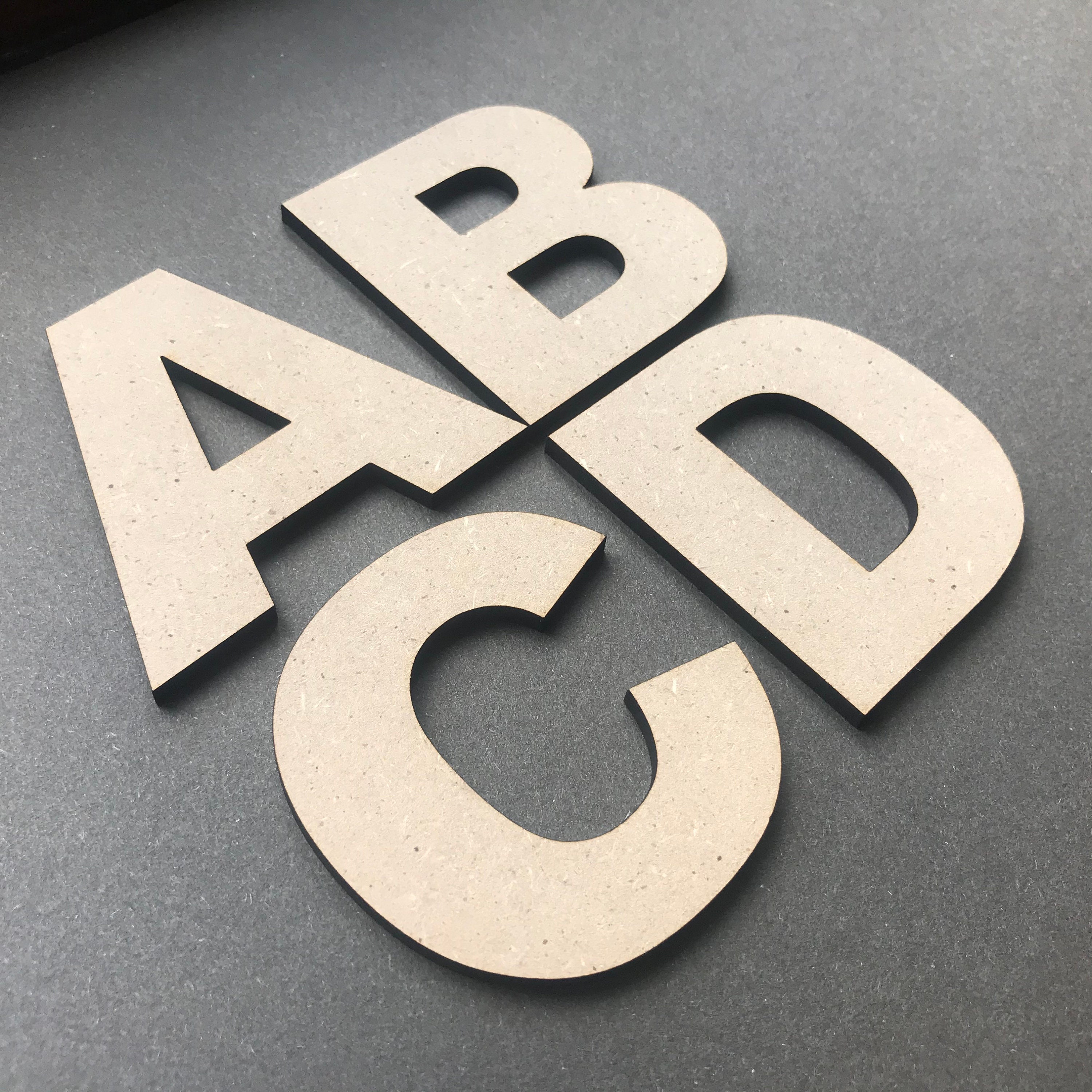 MDF Letter Blanks Laser cut Wood letters Blank Craft Etsy