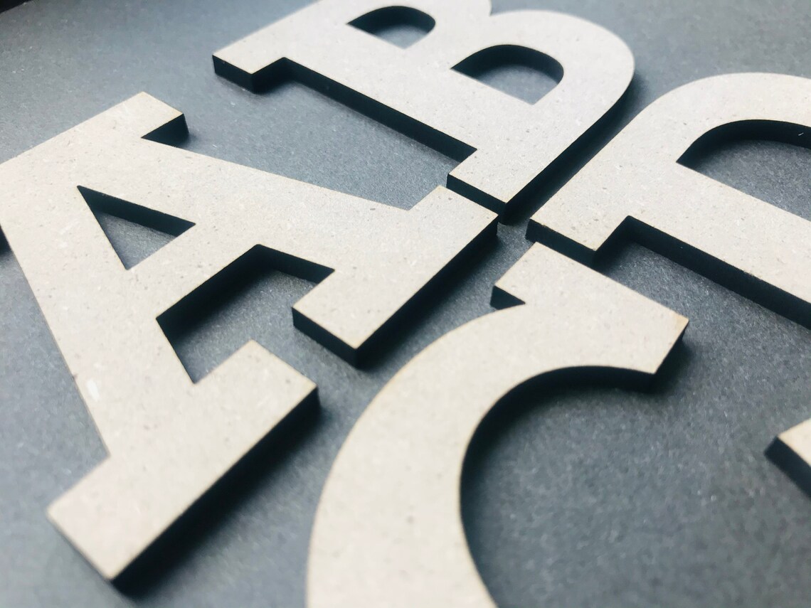 MDF Serif Letters Laser cut letters Craft Letters DIY Etsy