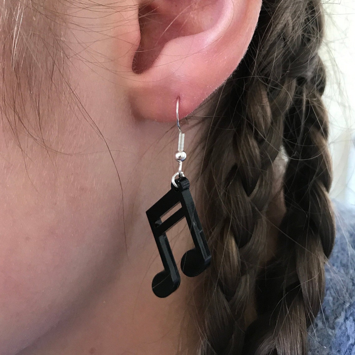 Music Note Earrings Lasercut Acrylic Musical Earrings Etsy