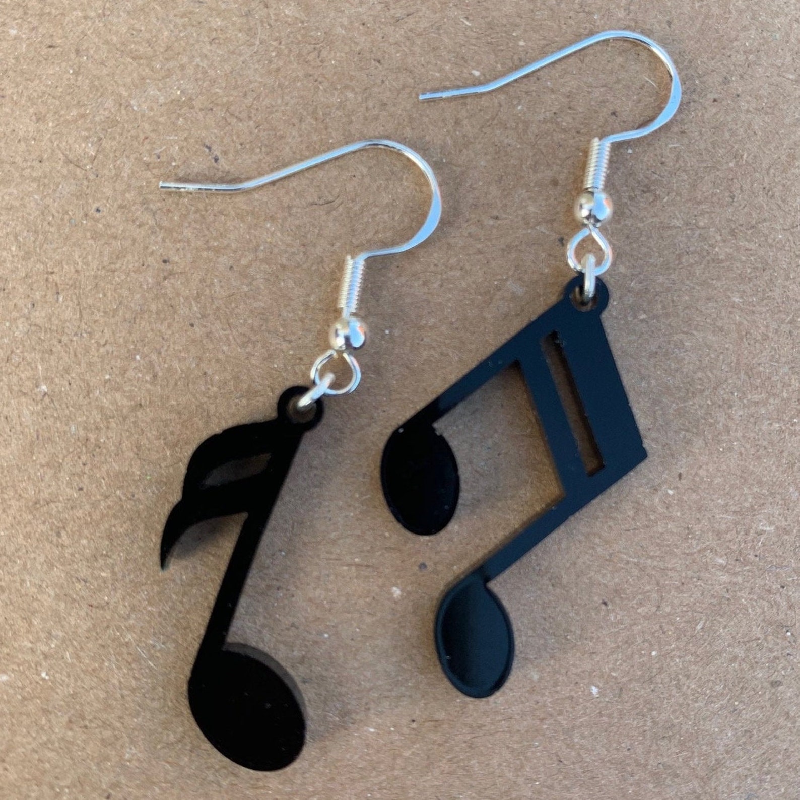 Music Note Earrings Lasercut Acrylic Musical Earrings Etsy