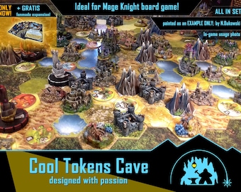 Mage Knight &quot;All in&quot; 3D terrain Set (91 pcs) + Mini Expansion FREE!