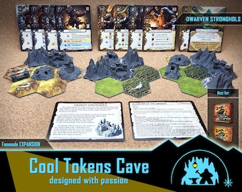 Dwarven Strongholds | Fan Expansion for Mage Knight | Handmade Components (preorder)