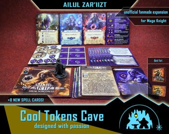 Ailul - fanmade Drow hero for Mage Knight (preorder listing)