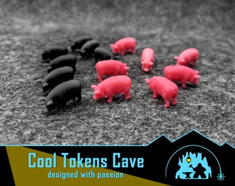 Animal Token - PIG Ideal for AGRICOLA / TINDAYA Boardgame