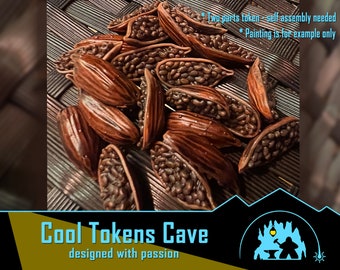 Food / Cocoa tokens (two sizes!) for Teotihuacan: City of Gods