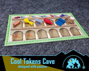 Realistic resource tokens kit compatible with board game Concordia (80, 94 or 114pcs)