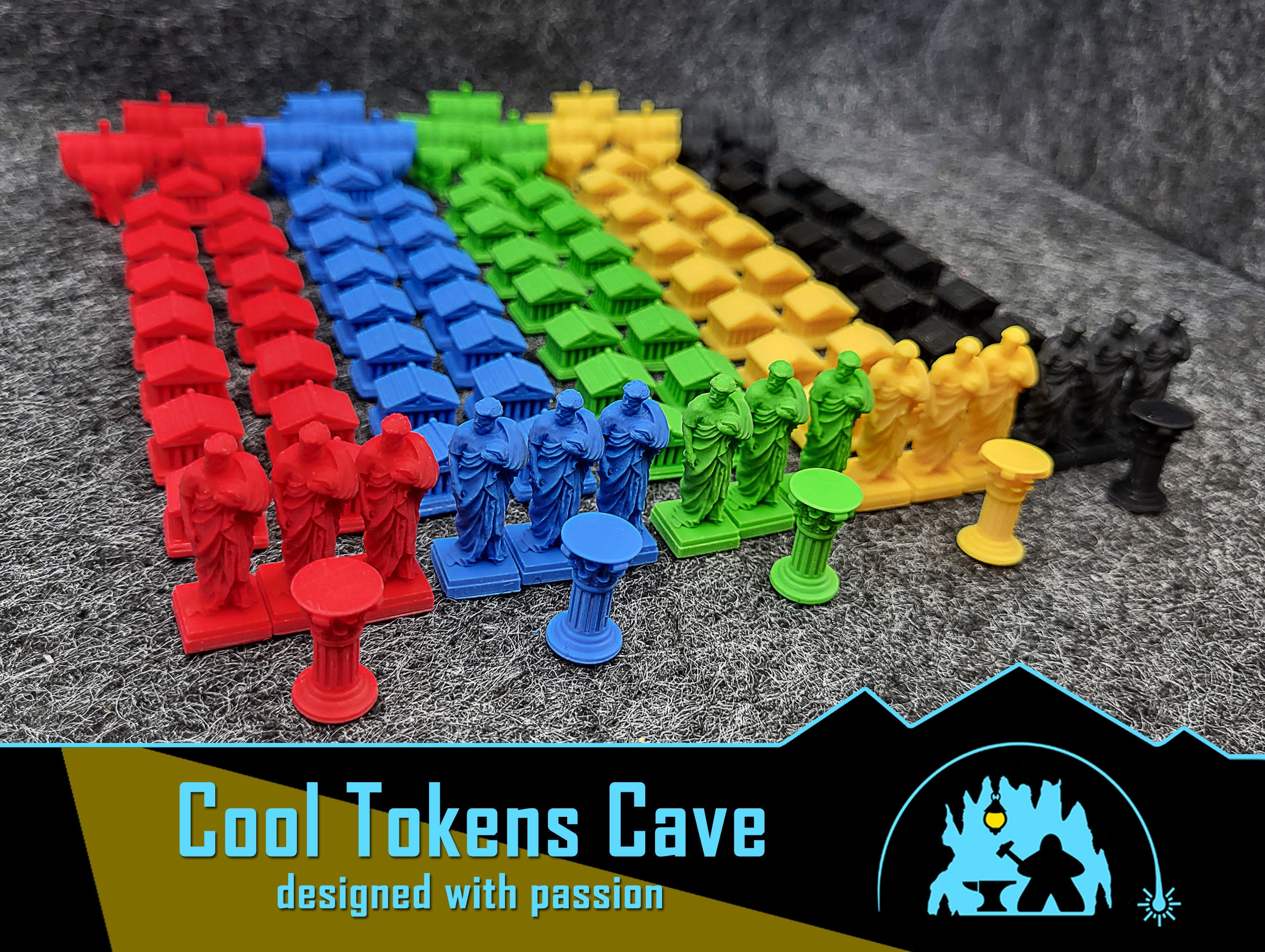 Cyclades Board Game Organizer Insert with Titans 3D model 3D printable