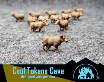 Animal Token - COW Ideal for AGRICOLA / CAVERNA Boardgame