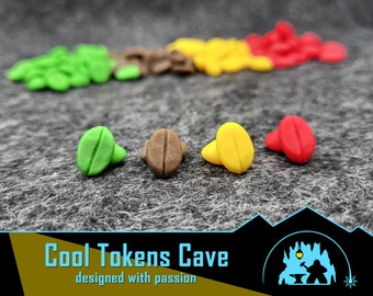 Coffee beans tokens (choose your color)