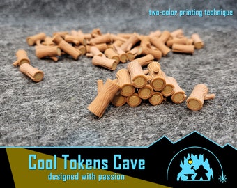 Wood log tokens