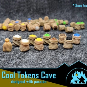 Grain, Flour, Sugar, Salt, Coal, Indygo, Friut, Coffe, Corn, Leaves, Tabacco, Rice, Olive or Tied Sack tokens (choose option)