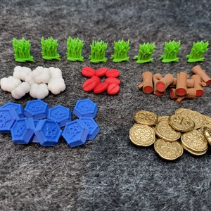 Realistic Resource Tokens Kit Compatible With Brazil Imperial Board ...