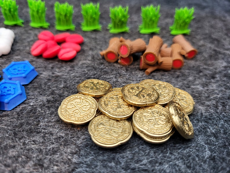 Realistic Resource Tokens Kit Compatible With Brazil Imperial Board ...