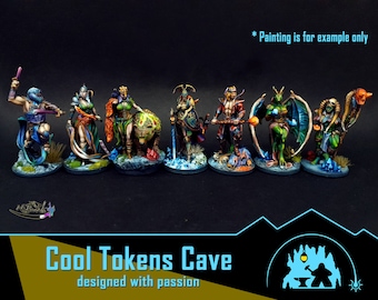 Mage Knight Full Hero set /Alternative genders Minis/ (7pcs)