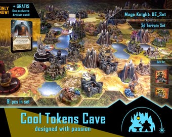 Mage Knight UE 3D terrain Set (91 pcs) + One exclusive Artifact card FREE!
