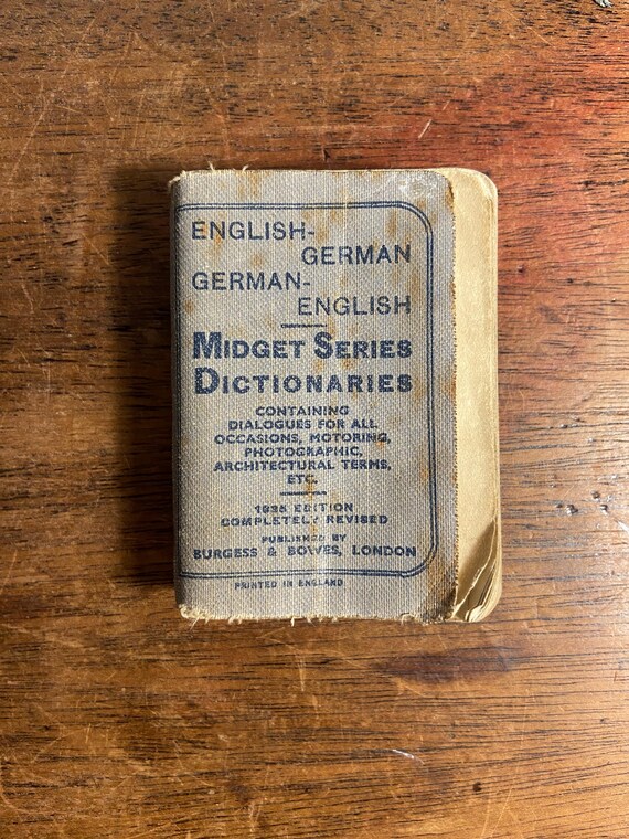 Midget Series Dictionary - English/german - Etsy Denmark