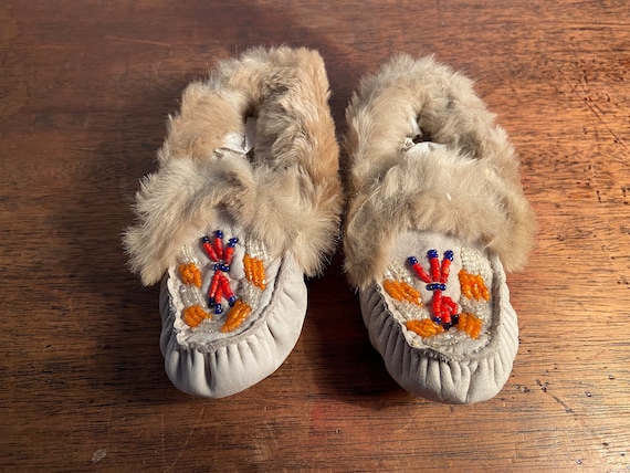 Tiny Moccasin Slippers Etsy Canada