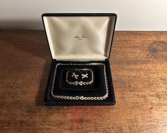 Vintage Attwood & Sawyer Snake Jewelry Set: 22ct Gold Plated