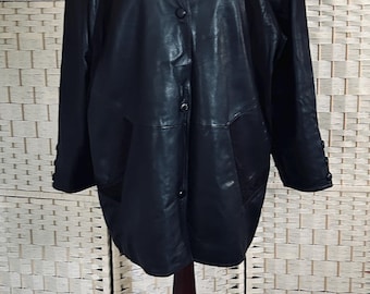 Real Leather Coat size 16