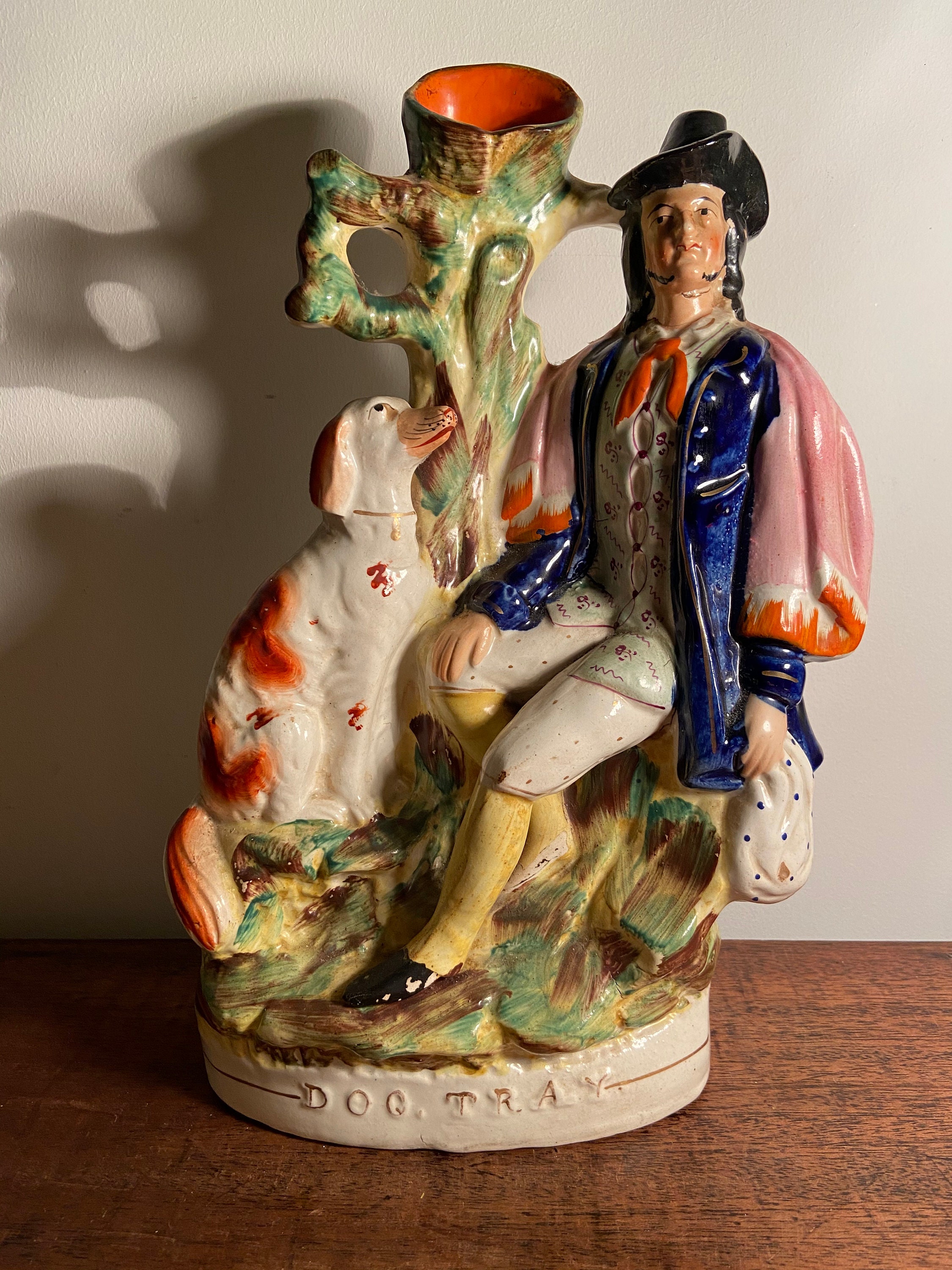 Staffordshire Dog Tray Figurine Etsy