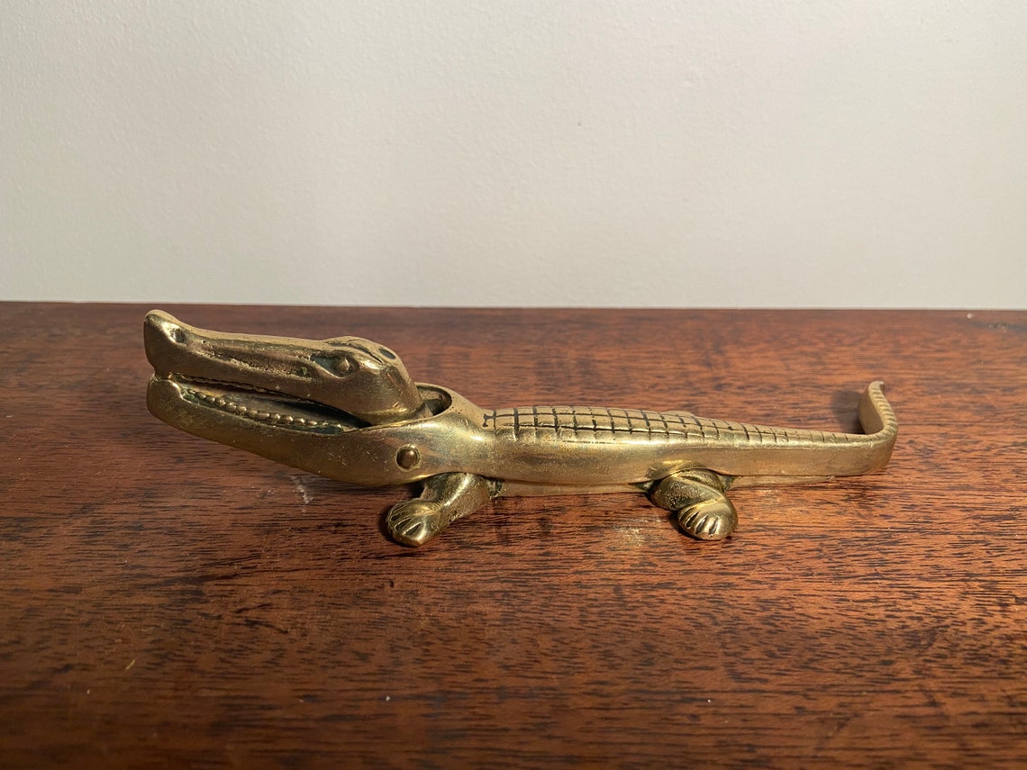 Brass Crocodile Nutcracker Etsy