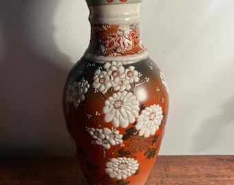 アンティークの大型中国製陶器花瓶、手描きの中国製陶器花瓶、大型中国