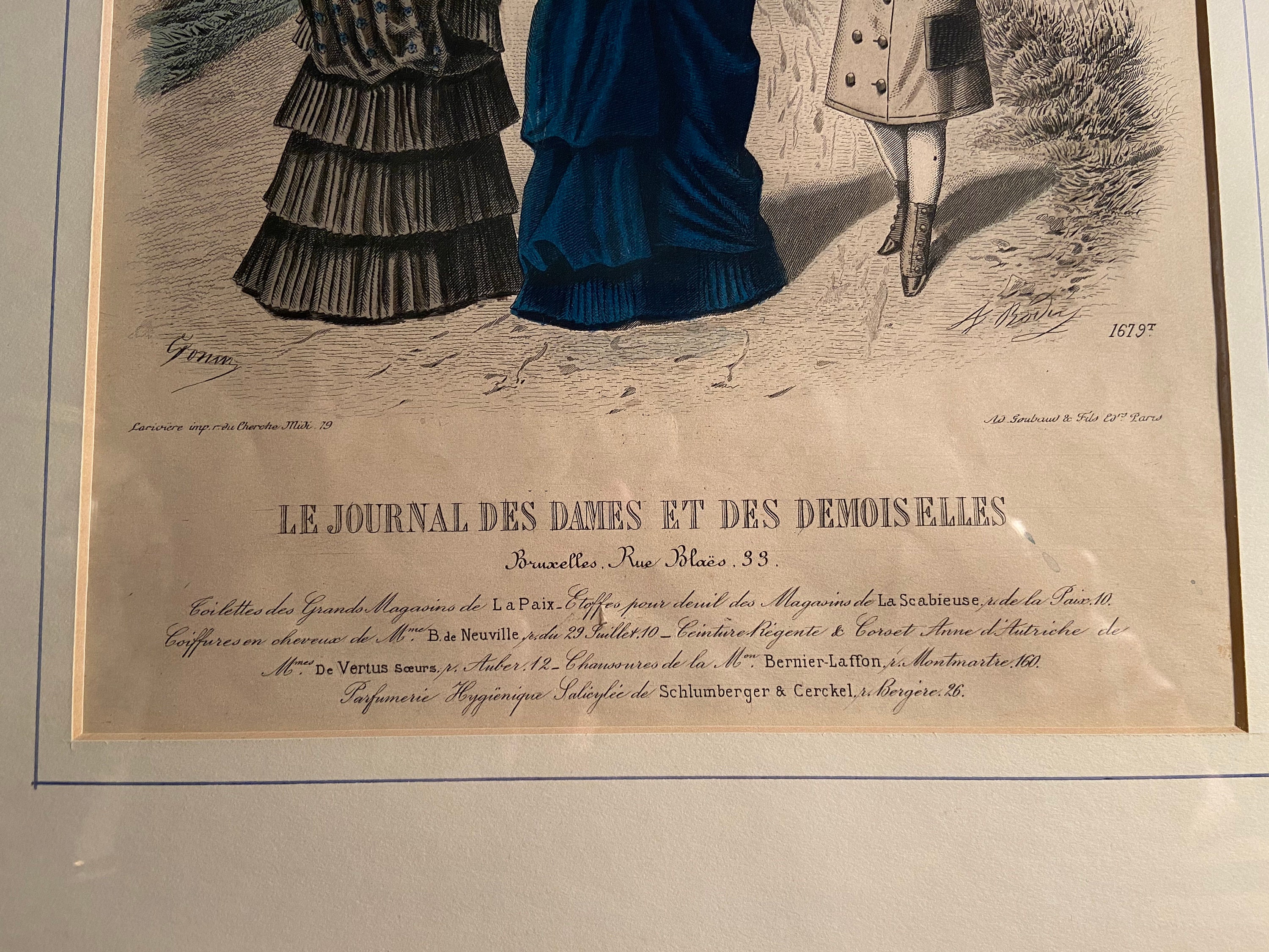 Framed French Print - Le Journal Des Dames Et Des Demoiselles - Etsy