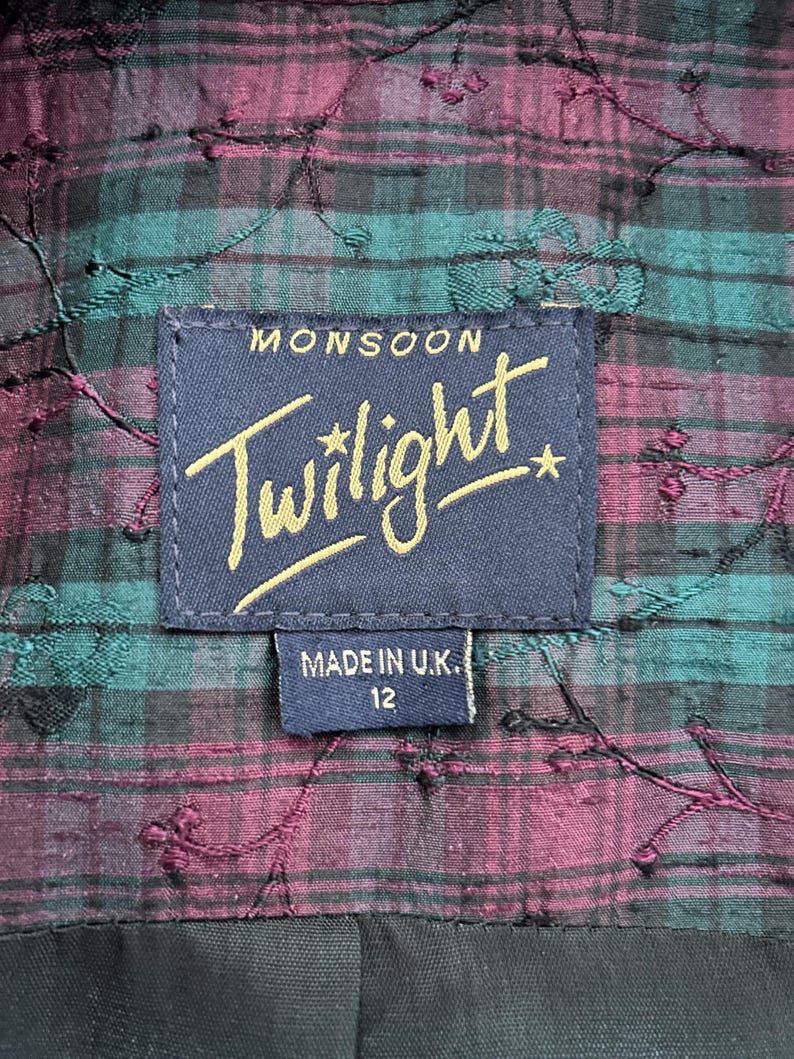 Monsoon Twilight Pure Silk Jacket Size 12 - Etsy UK