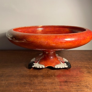 Victorian Grimwades Byzanta Ware Pedestal Bowl