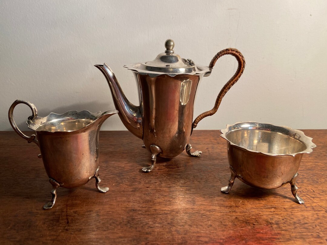 Victorian Silver Plate Teapot Set Etsy