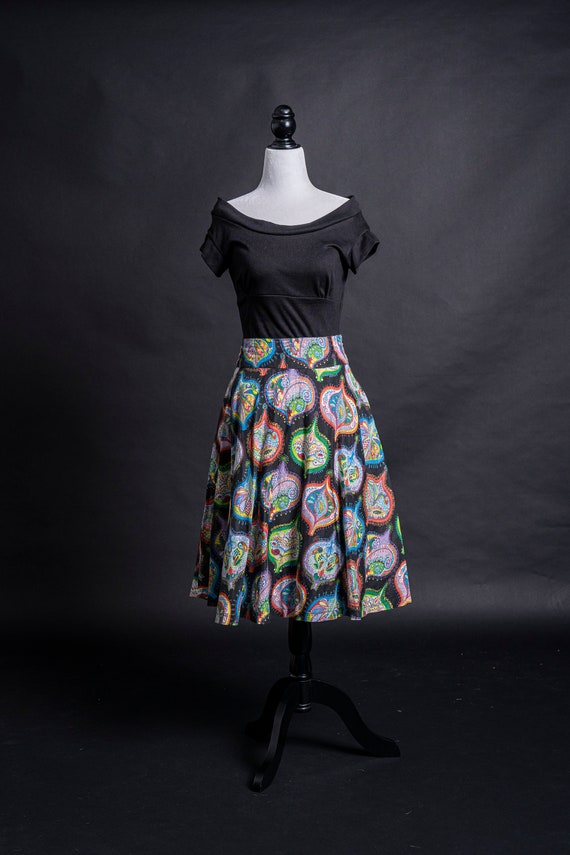 Funky Ornaments Vintage 1990s Skirt