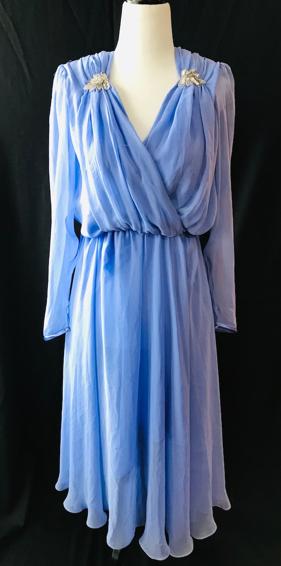 Vintage Lilac Chiffon Dress