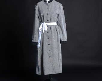 Vintage Black and White Check Day Coat