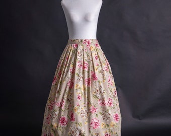 Vintage Floral Swing Skirt
