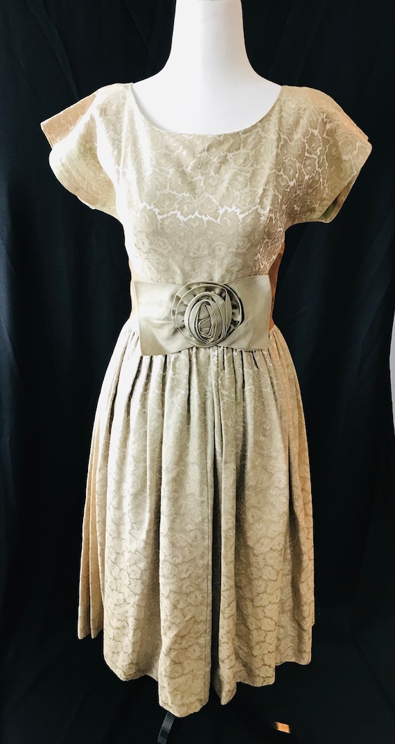 Golden Vintage Party Dress 1950s
