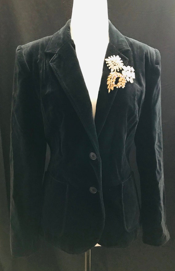 Vintage Black Velvet Blazer