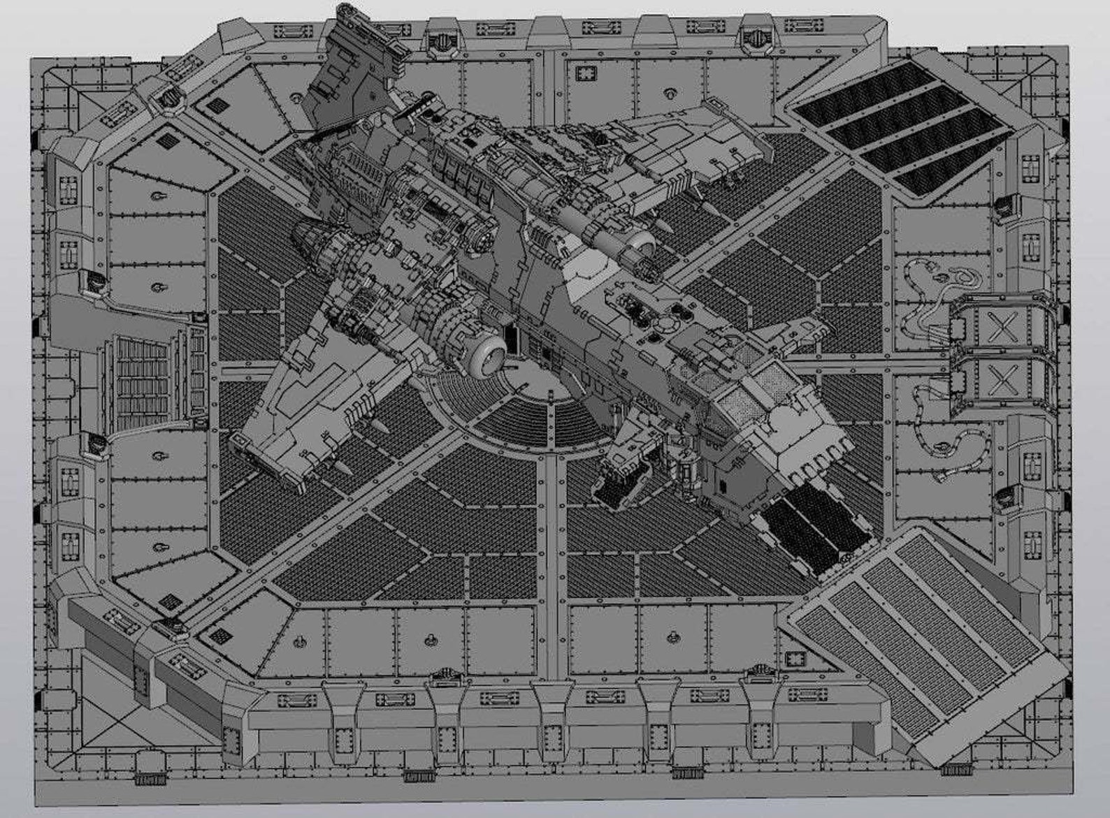 3D Resin Printed Sci Fi Landing Pad Platform Scenery Base For Etsy
