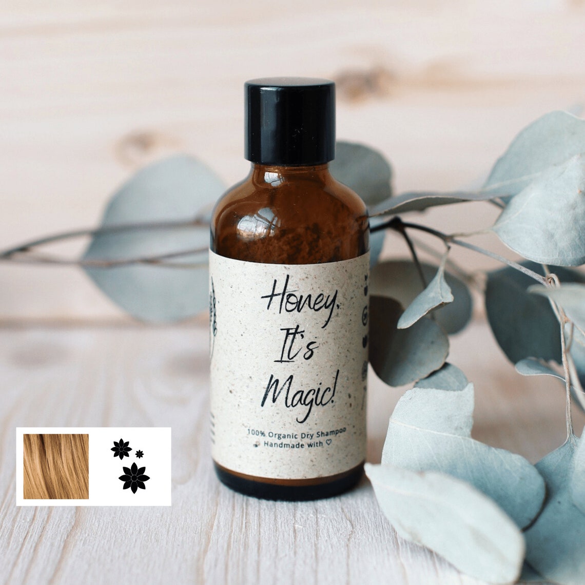 Champú Seco Orgánico En polvo con jazmín libre de talco sin Etsy