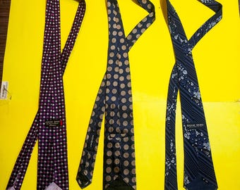 Gravatas vintage Austin Reed | YvesSaintLaurent | Hanae Mori